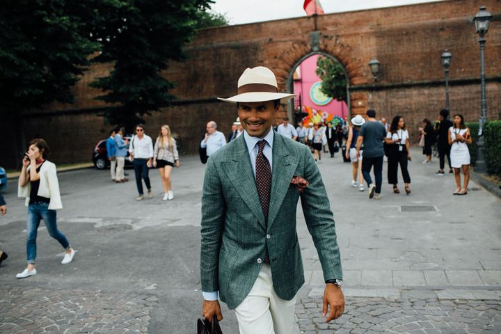 2018年春夏ピッティ・ウオモ92より。