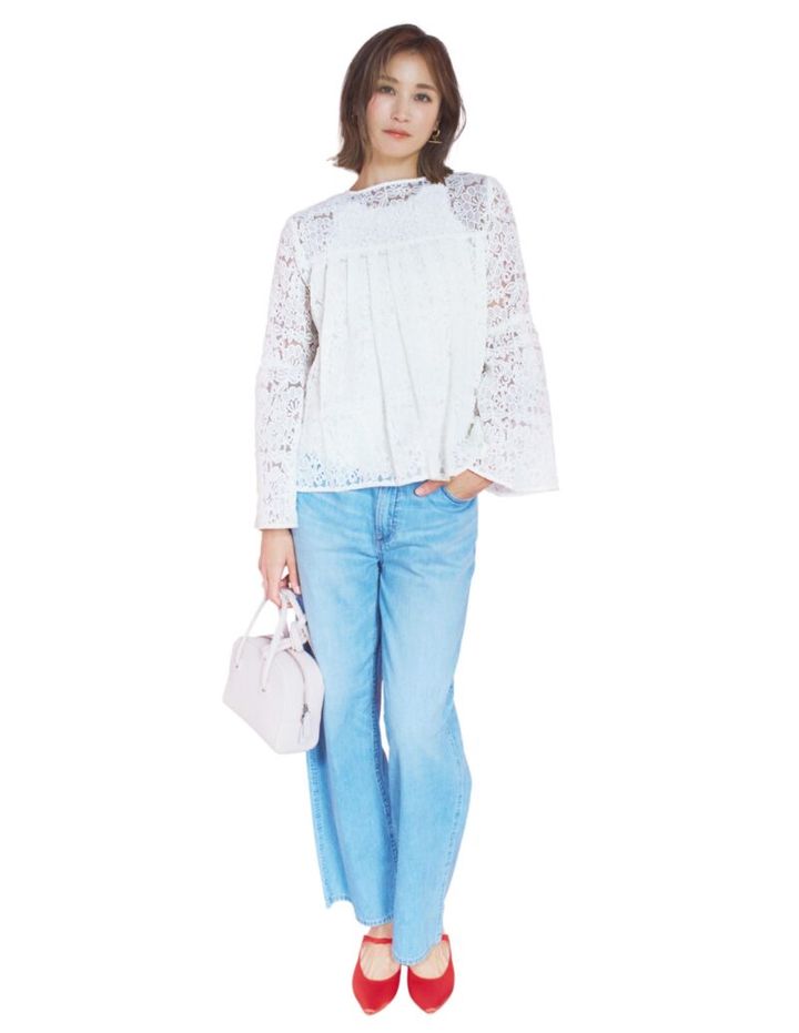 ライトオンスデニム×レーストップス