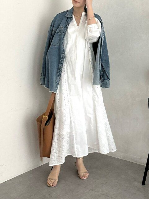 デニムシャツコーデ1