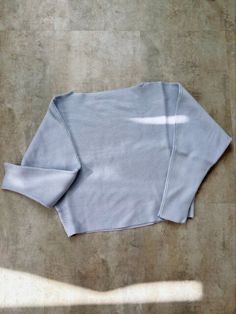 coca ドルマンボートネックニット ブルー