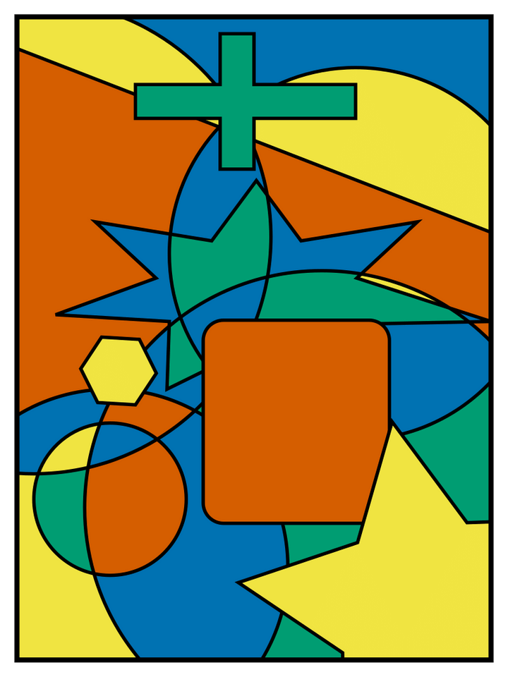 どんな複雑なパターンでも4色あれば隣り合わずに塗り分けられる