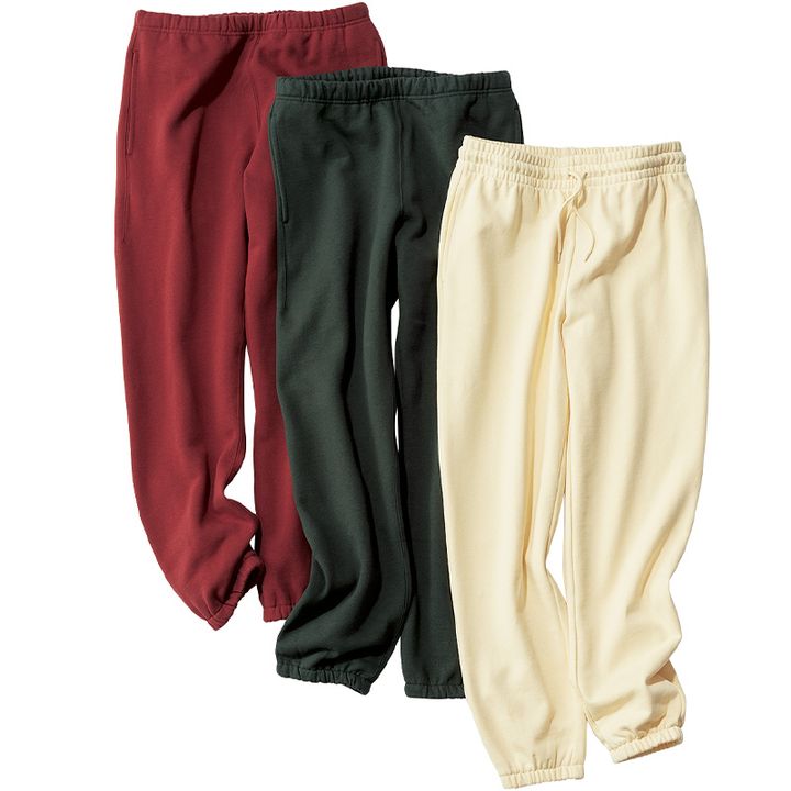 GOATのイエローとグリーンとバーガンディのスウェットパンツ