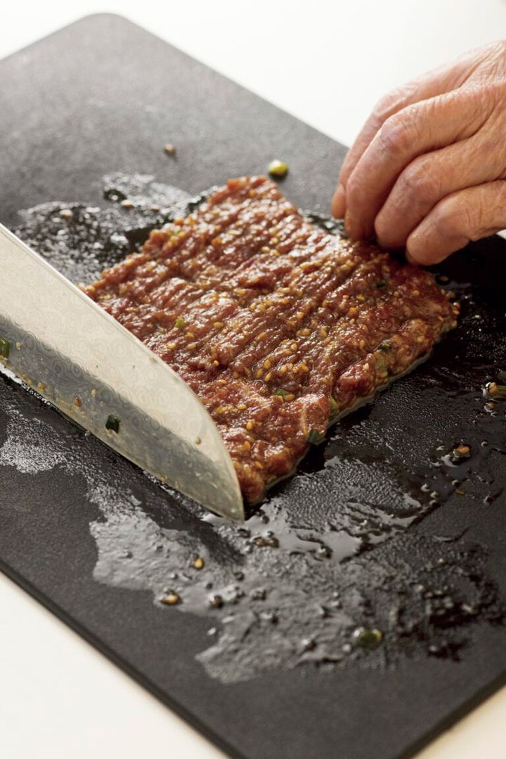 サンジョク（牛肉の串焼き） 作り方 2-c