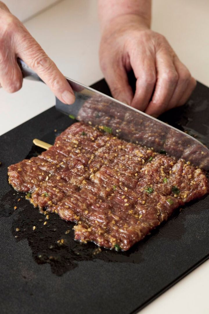 サンジョク（牛肉の串焼き） 作り方 2-b