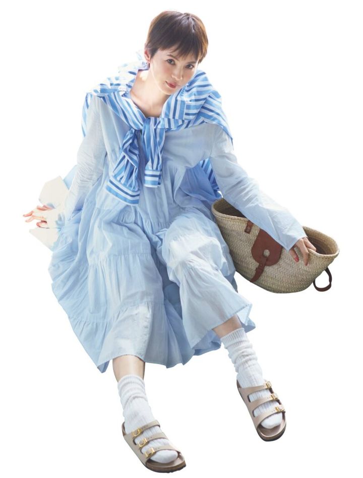 コンフォートサンダル×ワンピース