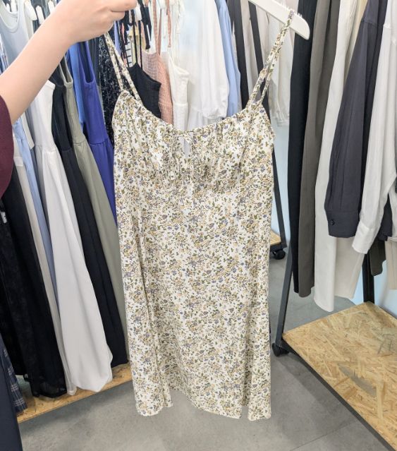 フラワープリントミニキャミソールワンピース+X