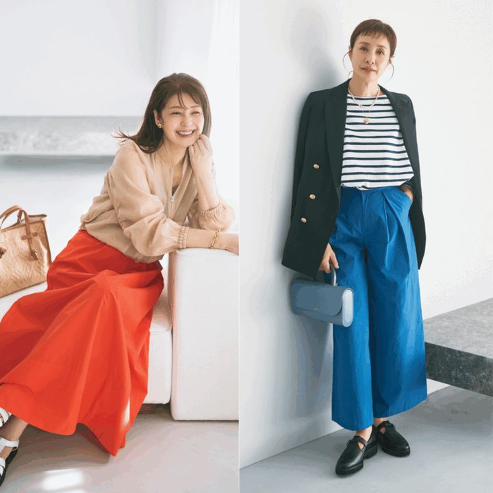 カラーアイテムが苦手なら「ボトムス」で取り入れて！