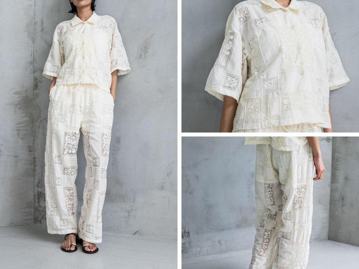 画像: 「patchwork shirts」￥39,600、「patchwork pants」￥39,600ともに【クリンクル クリンクル クリンクル×アーバンリサーチ】 出典：アーバンリサーチ