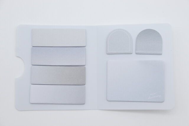 ダイソー ファイル風ふせん（CHN、パープル＆グレー、90枚） 内容量