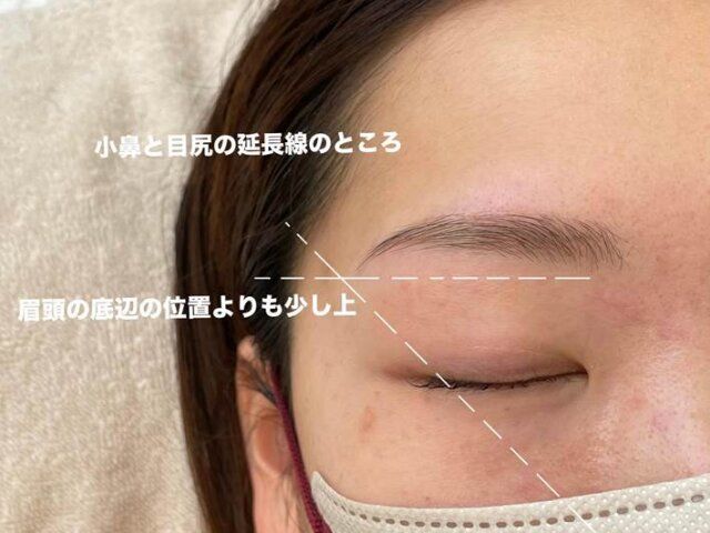 眉尻の位置 解説