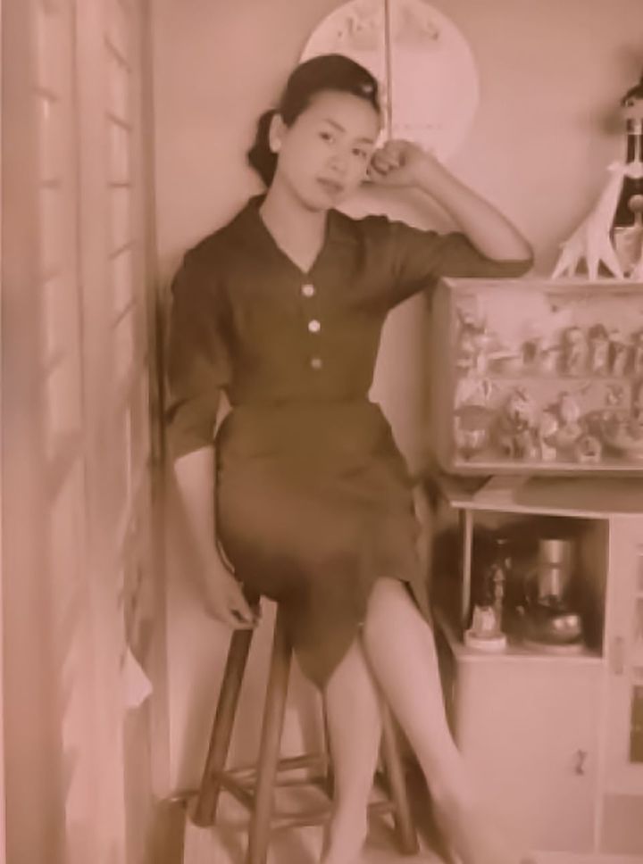 若かりし頃の大崎さん。遺品整理の際に見つかった一枚
