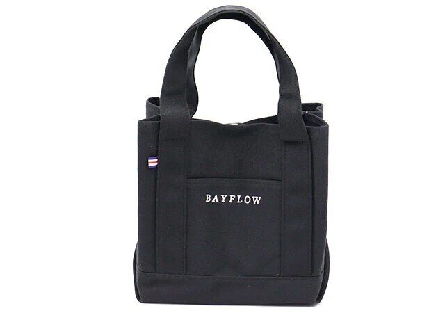 BAYFLOW 収納5ポケット LOGO TOTE BAG BOOK BLACK
