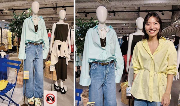 画像: シャツ￥8,910、デニム￥9,900、ベルト￥05,940、サンダル￥13,200／全てMila Owen