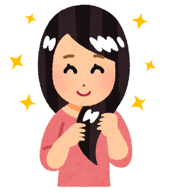 ツヤツヤの髪の女性のイラスト | かわいいフリー素材集 いらすとや