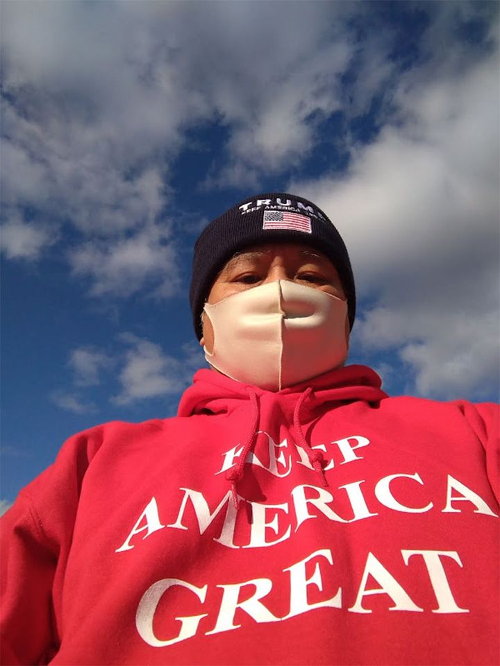 2020年、トランプ陣営の選挙ボランティアをする横田増生さん