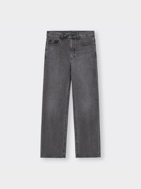 2025guレディースハイライズストレートジーンズ