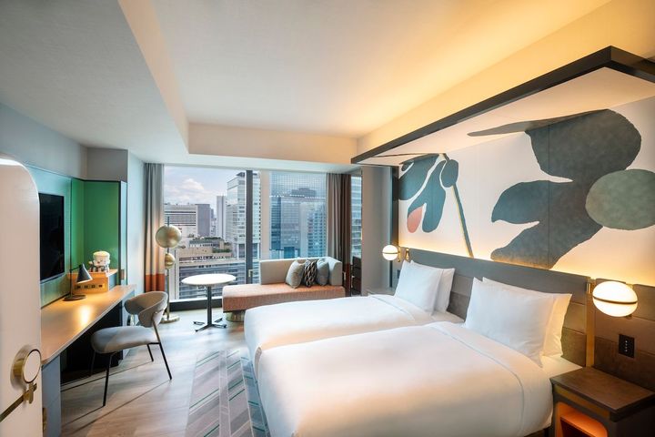 32㎡のスタンダードルームから127㎡のスイートルームまで、多彩な部屋のタイプが用意されている。