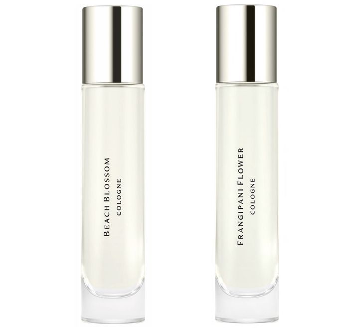 〈左から〉ビーチ ブロッサム コロン 10ml ￥4,950 フランジパニ フラワー 10ml ￥4,950（ともに5月9日よりオンラインショップ限定発売）