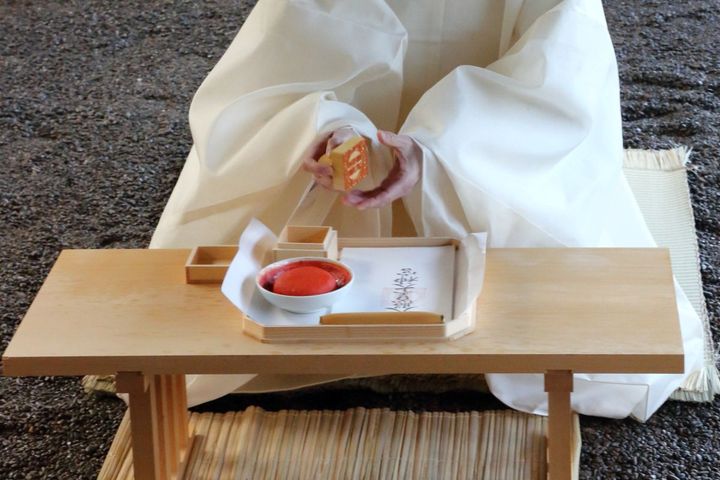 1月上旬に行われる大麻暦奉製始祭（たいまれきほうせいはじめさい）