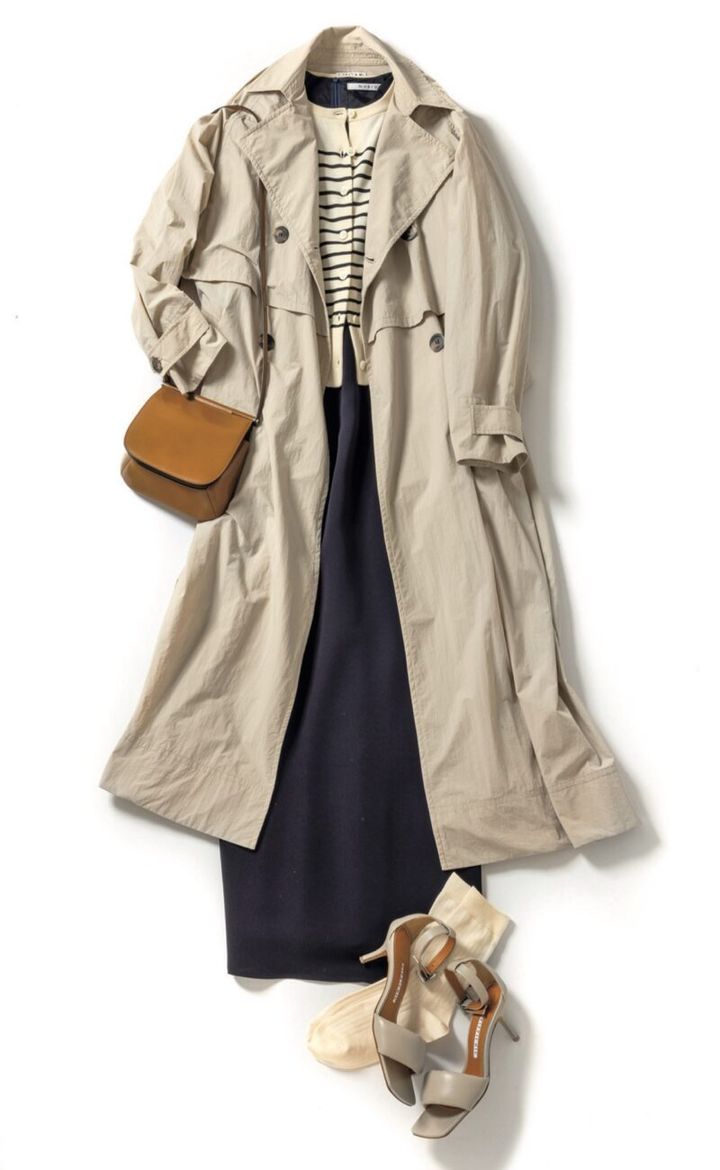 ネイビーのワンピ着まわし