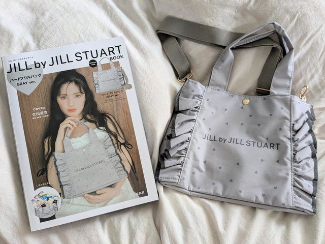 ジルスチュアートハートフリルバッググレー