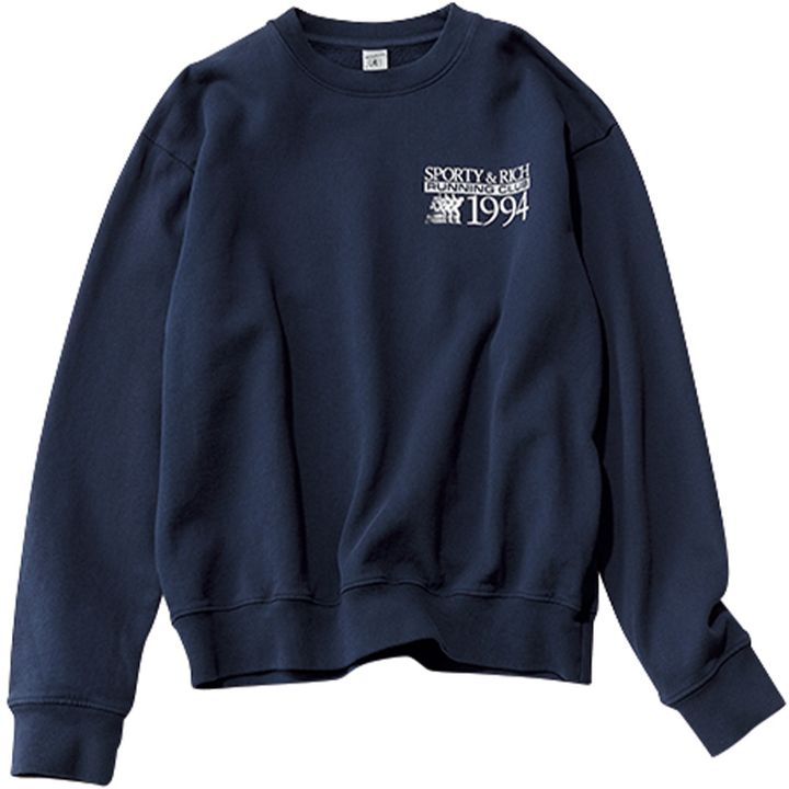 スポーティ＆リッチのロゴ入りスウェットトップス