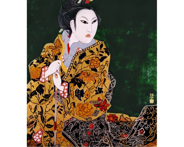 片岡球子《北斎の娘おゑい》