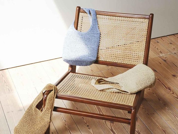 画像: 「コマ編みペーパートートバッグ」[縦22×横29×マチ14cm]各￥6,600※2025年5月中旬発売 出典：ロデスコ