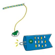 【工作】柏餅でこいのぼり釣り！ 端午の節句に楽しむ「こいのぼり釣り遊び」の画像9