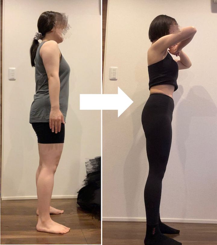 ダイエット前後のぽぽたんさん