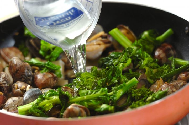 菜の花とタケノコの春パスタの作り方3