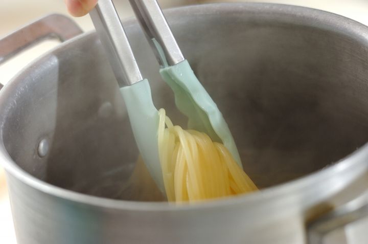 菜の花とタケノコの春パスタの作り方2