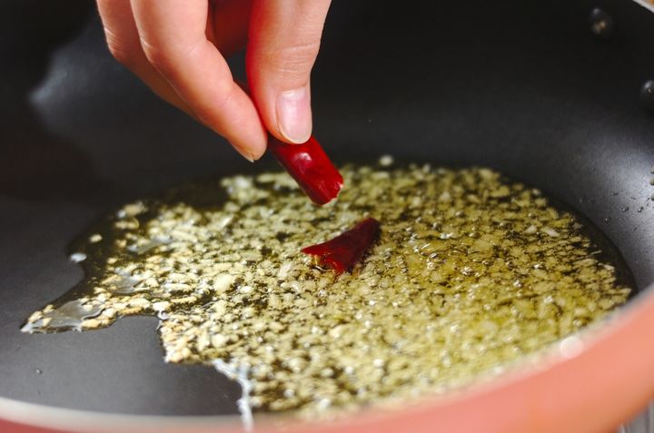 菜の花とタケノコの春パスタの作り方1