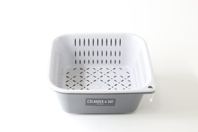 セリアのザル・バット ペアセット ダークGY1