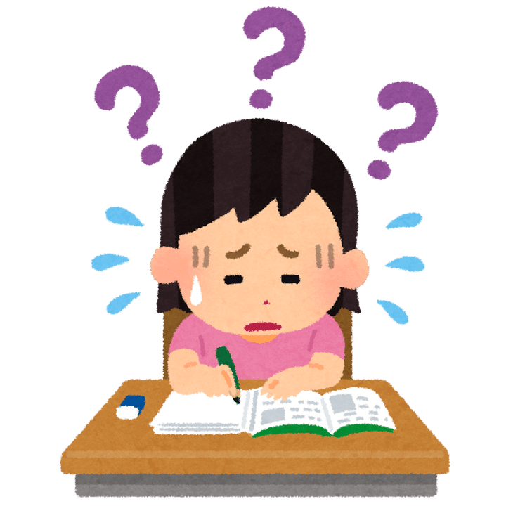 勉強が分からない女の子のイラスト | かわいいフリー素材集 いらすとや