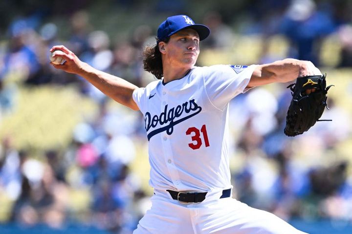 ドジャースのタイラー・グラスノー（C）ロイター／USA TODAY Sports