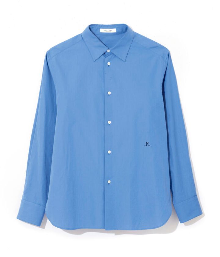 マカフィーのブルーシャツ