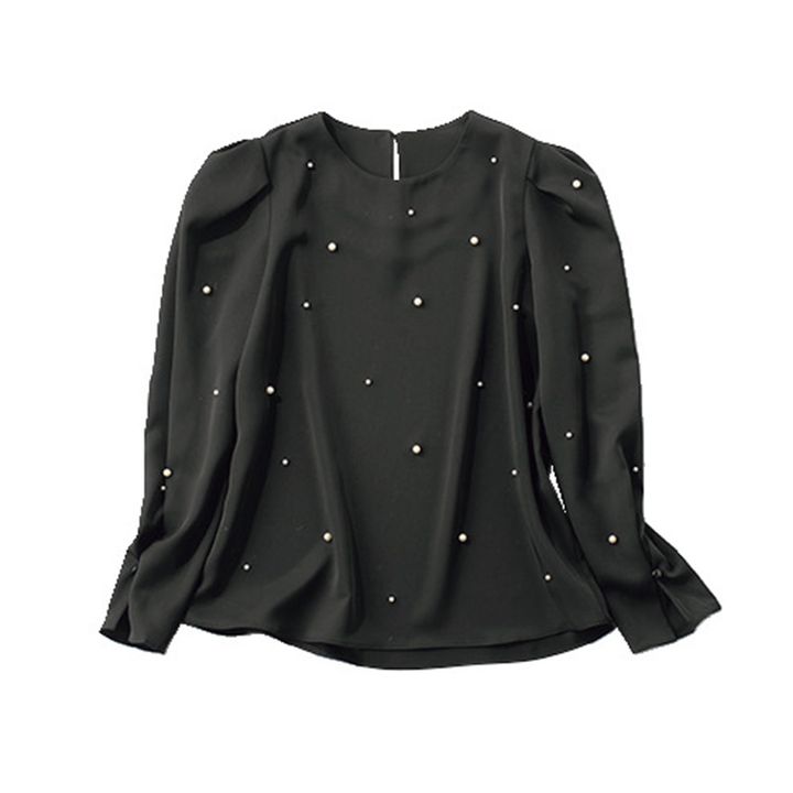 パール付きとろみブラウス