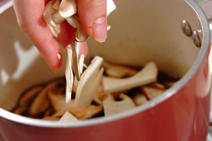 キノコとツナの佃煮の作り方1