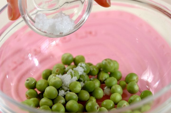 豆と桜エビのご飯の下準備2