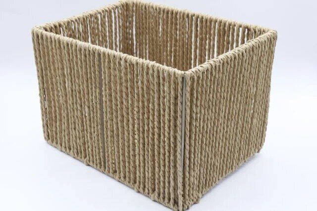 ダイソーの手編みFSCペーパー多機能収納（スリッパ対応）1