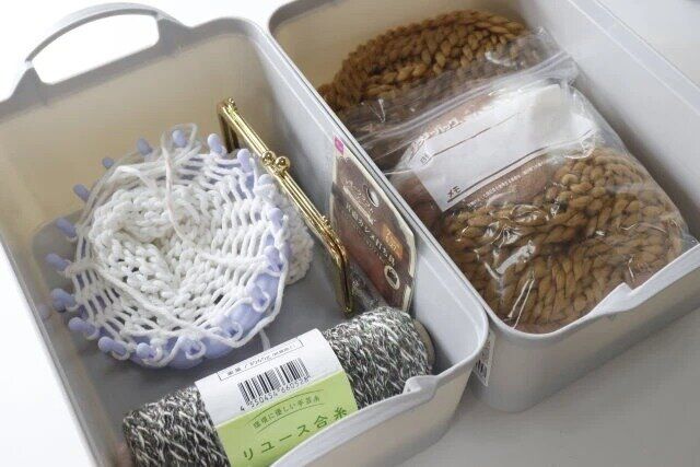 ダイソーの蓋付スクエア収納ボックス 取手付2