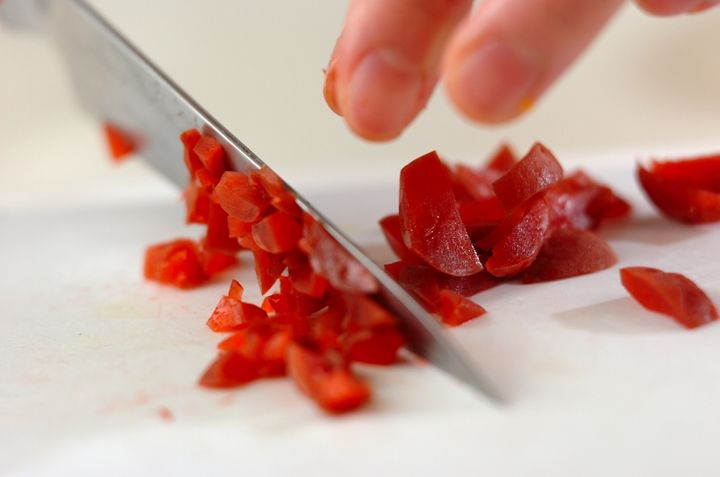 ヒジキと納豆のチャーハンの下準備1