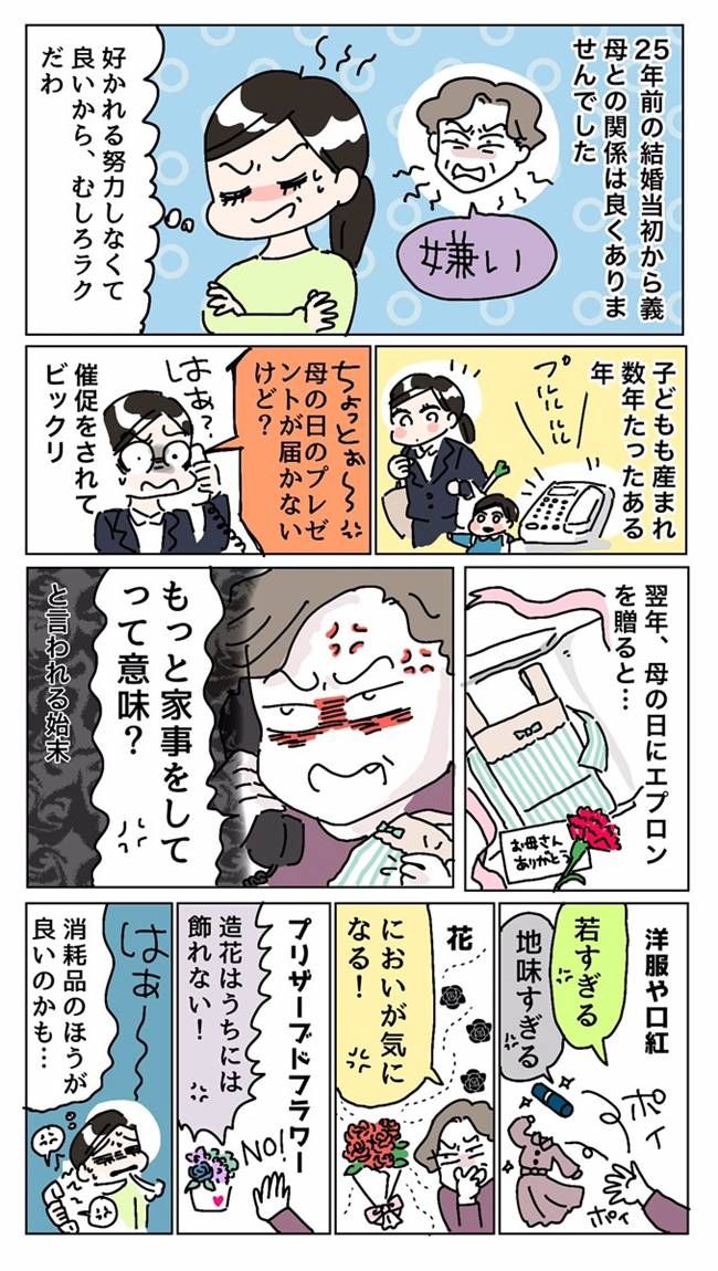 義母への贈り物選びがストレスな嫁