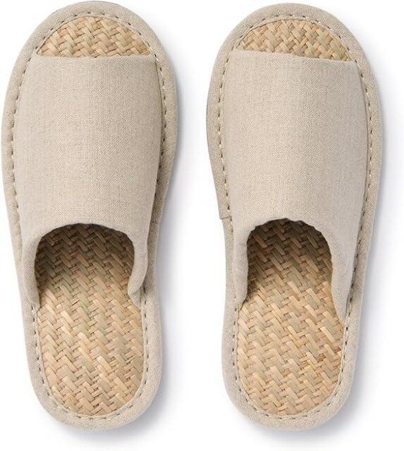 無印良品 マライ草スリッパ・前あき