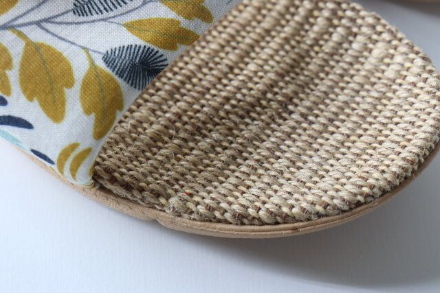ダイソーの外でも履けるスリッパ（ジュート入、プリント、22cm－24cm）の中敷き