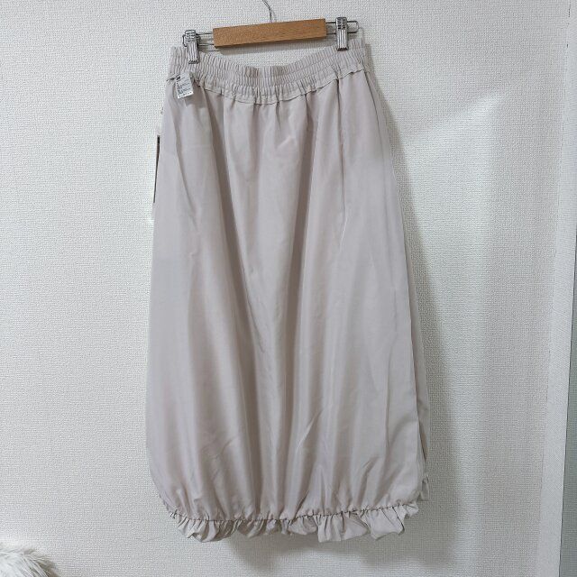 GU バブルヘムミディスカートQ GRAY 裏地