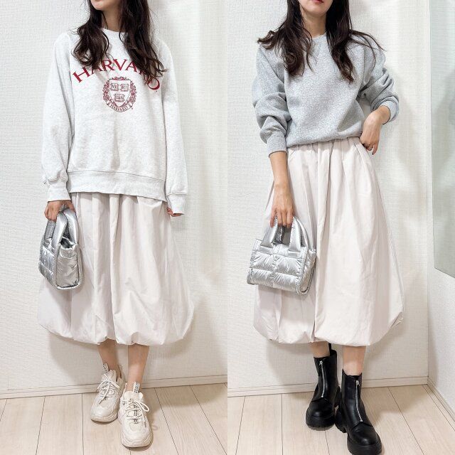 スウェットも短丈が◎