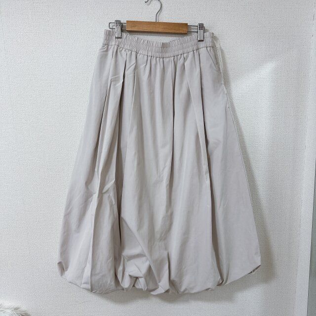 GU バブルヘムミディスカートQ GRAY