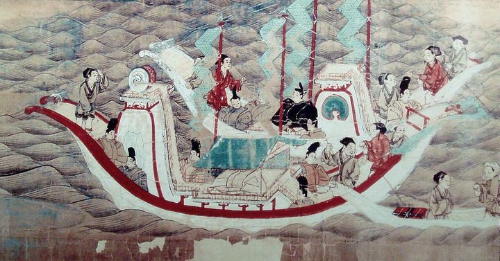 遣唐使船、一行はこの船で荒れ狂う東シナ海を渡った